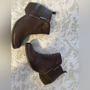 Lucky Brand Brown Leather Booties size 7